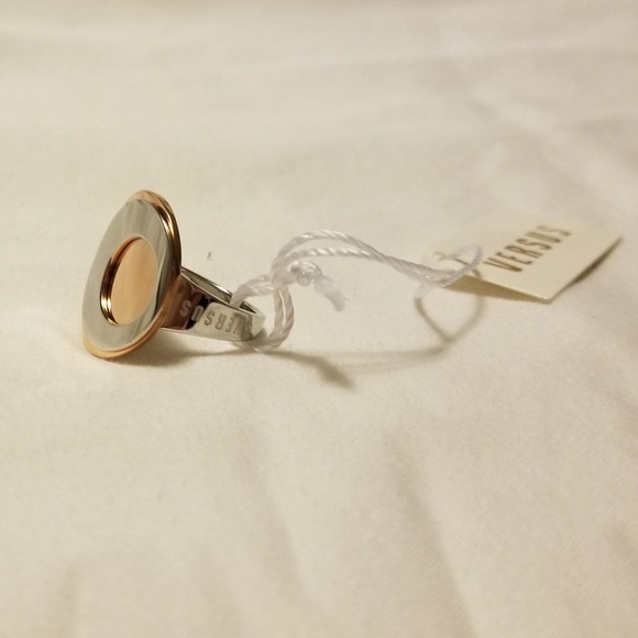 Versus by Versace Disk Gold and Silver Ring - Picture 2 of 3
